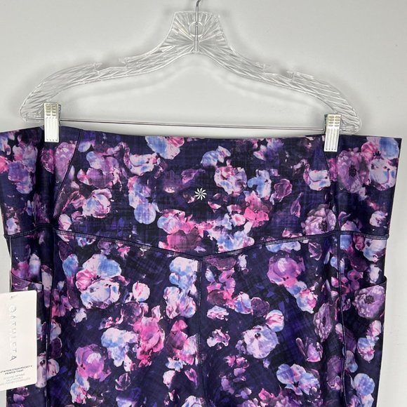 Athleta Plus Salutation Stash Pocket II Tight Leggings Dappled Bloom size 3X - Picture 5 of 13